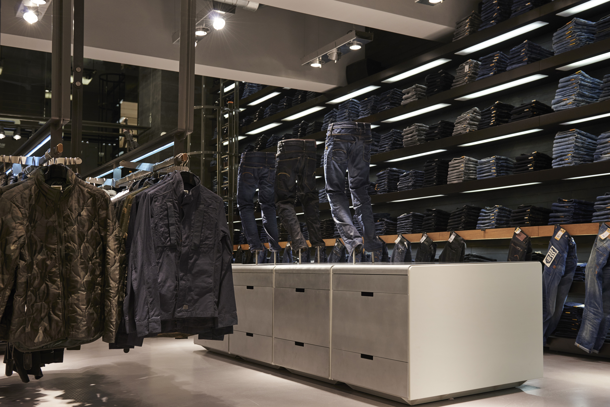 G-Star RAW_Store opening Antwerp_denim wall